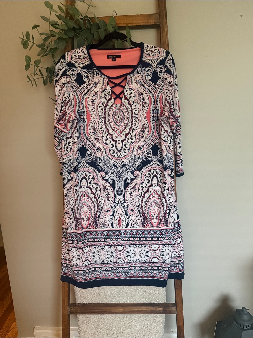 Roz & Ali Coral and Black Dress